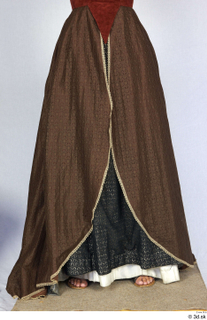  Photos Woman in Historical Dress 58 16th century Historical clothing black skirt brown skirt lower body 0001.jpg